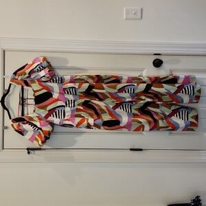 CROSBY by Mollie Burch  Medium Jumpsuit Multicolored bold pattern EUC